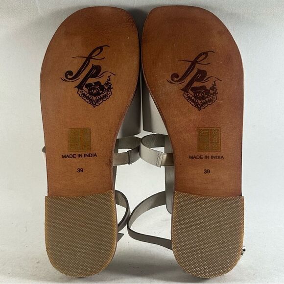 NEW Free People Long Weekend Leather Sandals Off White Size EU 39 US 8.5 - Picture 5 of 9